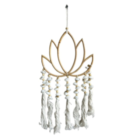 Lotus hanger met schelpen ± 47x20cm