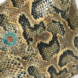 Slangenprint kussen python oker met zwart ± 50x70cm