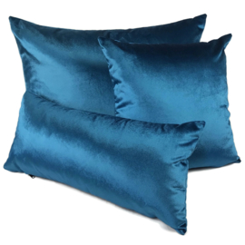 Esperanza Deseo ® kussen - Velvet, petrol blauw ± 50x70cm