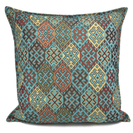 Esperanza Deseo ® kussen - Inca - turquoise ± 60x60cm