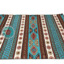 Esperanza Deseo ® tafelkleed - Peru turquoise en ivoor ± 140x200cm