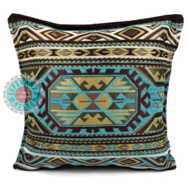 Esperanza Deseo ® kussen - Maya - turquoise ± 45x45cm