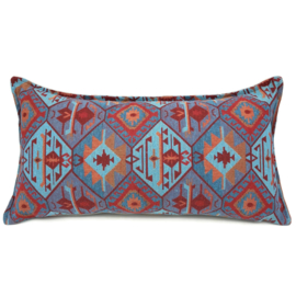 Esperanza Deseo ® kussen - Tribal, turquoise rood oranje lavendelblauw ± 30x60cm
