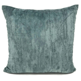 Velvet kussen mint grijsblauw 45x45cm