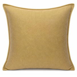 Esperanza Deseo ® kussenhoes - Linnen meubelstof met fijne lus - Goud en taupe ± 60x60cm