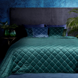 Bedsprei - Petrol - zeegroen - teal kleurige fluweel 220x240cm