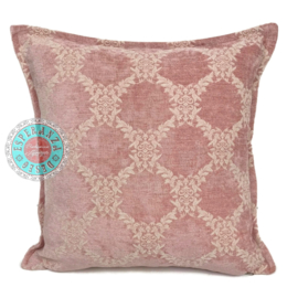 Vintage roze kussen ± 45x45cm - Barok ornament