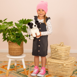 Pluche - Hermann Teddy Collection - Border Collie zittend, 25 cm