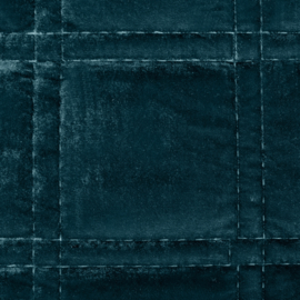 Bedsprei - petrol blauw dik fluweel 220x240cm