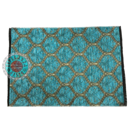 Turquoise placemat - Honingraat 49cm x 34cm