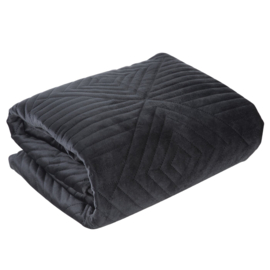 Bedsprei - zwart fluweel 230x260cm