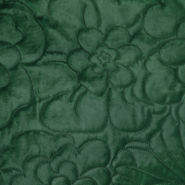 Bedsprei - donker groen fluweel 230x260cm