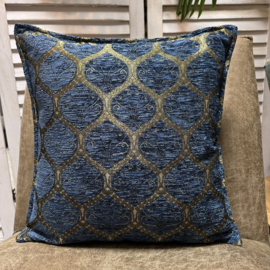 Esperanza Deseo ® kussenhoes - Honingraat goud - inktblauw ± 45x45cm