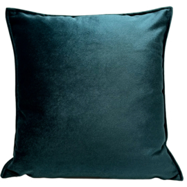 Esperanza Deseo ® kussen - petrol/zeegroen/teal velvet ± 42x42cm