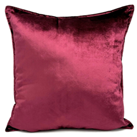 Bordeaux rood velvet kussen ± 45x45cm