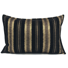 Esperanza Deseo ® kussen - Zwart met goud, Luxury stripe ± 30x45cm