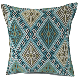 Esperanza Deseo ® kussen - Kelim turquoise ± 45x45cm