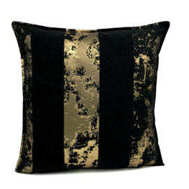 Esperanza Deseo ® kussen - Zwart met goud, Galaxy stripe ± 45x45cm