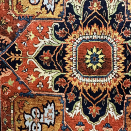 Tafelkleed, loper - Perzische print - oranje ± 124Lx64Bcm
