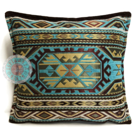 Esperanza Deseo ® kussen - Maya - turquoise ± 45x45cm