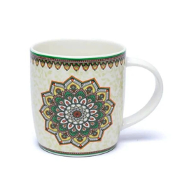 Theemok 400 ML - met theezeef Mandala groen