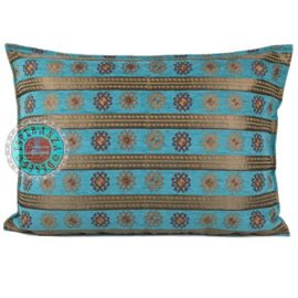 Esperanza Deseo ® kussen - Peru stripes turquoise blauw ± 50x70cm