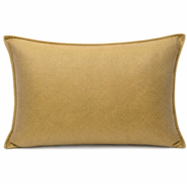 Esperanza Deseo ® kussenhoes - Linnen meubelstof met fijne lus - Goud en taupe ± 50x70cm