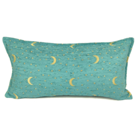 Esperanza Deseo ® kussen - Stars and moons, pastel turquoise ± 30x60cm