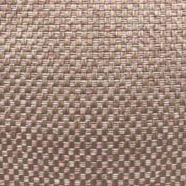 Esperanza Deseo ® kussen - Linnen meubelstof met grote lus - Taupe met zacht roze ± 50x70cm