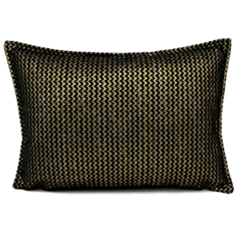 Esperanza Deseo ® kussen - Zwart met goud, Zig Zag ± 30x45cm