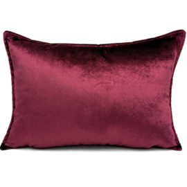 Bordeaux rood velvet kussen ± 30x45cm