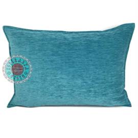 Esperanza Deseo ® kussen - effen turquoise blauw ± 50x70cm (stofcode NB)