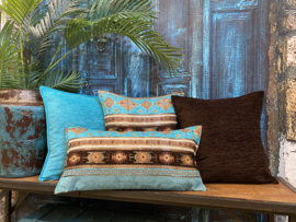 Esperanza Deseo ® kussen - Little Peru turquoise ± 30x60cm