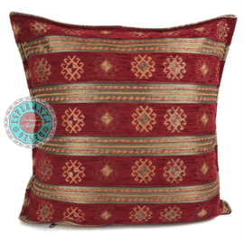 Rood kussen - Peru stripes ± 45x45cm