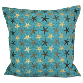 Esperanza Deseo ® kussen - Starfish - turquoise ± 60x60cm