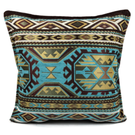 Esperanza Deseo ® kussen - Maya - turquoise ± 45x45cm