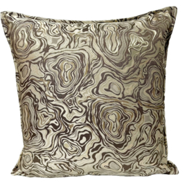 Esperanza Deseo ® kussen - lurex - zand, taupe, beige en goud swirl ± 42x42cm