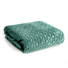 Bedsprei - vintage mint fluweel 230x260cm