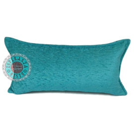 Esperanza Deseo ® kussen - effen turquoise blauw groen ± 30x60cm (stofcode CTBG)