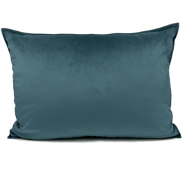 Esperanza Deseo ® kussen - Velvet, Petrol groen passend bij veren/bladeren kussen ± 50x70cm