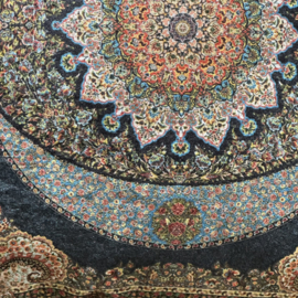 Tafelkleed, loper - Perzische print - donker blauw, multi color ± 40x150cm