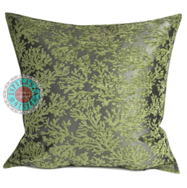 Esperanza Deseo ® vloer/lounge kussen - (Koraal) takken olijf groen ± 70x70cm