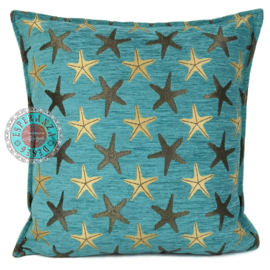 Esperanza Deseo ® kussen - Starfish - turquoise ± 45x45cm