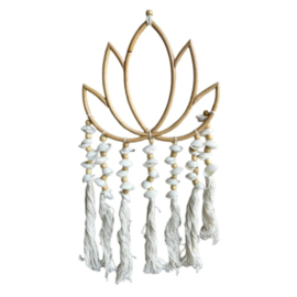 Lotus hanger met schelpen ± 47x20cm