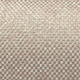 Esperanza Deseo ® kussen - Linnen meubelstof met grote lus - Taupe met zacht roze ± 45x45cm