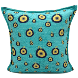 Esperanza Deseo ® kussen - Evil eye, turquoise ± 45x45cm