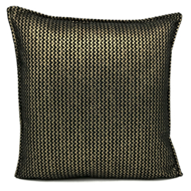 Esperanza Deseo ® kussen - Zwart met goud, Zig Zag ± 45x45cm