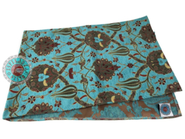 Esperanza Deseo ® tafelloper - Turquoise Flowers ± 45x200cm