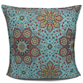 Esperanza Deseo ® kussen - Mandala, turquoise ± 60x60cm