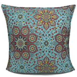 Esperanza Deseo ® vloer/lounge kussen - Mandala, turquoise ± 70x70cm